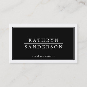 MODERN MINIMAL Schwarz-weißer Rand Visitenkarte