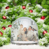 Modern Minimal Script Family 2 Photo Schneekugeln (Weihnachten)