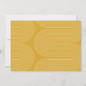 Modern minimal script geometric mustard birthday  einladung (Rückseite)