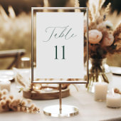 Modern Minimal Script Wedding Table Number Card Einladung