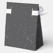 Modern Minimal Silver Bow Winter Snow Baby Shower  Geschenkschachtel (Rückseite)
