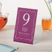 Modern Minimal Simple Wedding Table Numbers Sockelschild (In SItu)