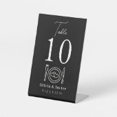 Modern Minimal Simple Wedding Table Numbers Sockelschild (Vorderseite)