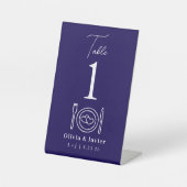 Modern Minimal Simple Wedding Table Numbers Sockelschild (Vorderseite)