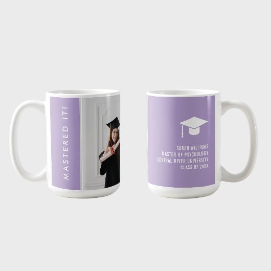 Modern Minimal Sleek Chic Masters Graduation Gift Kaffeetasse