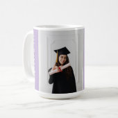Modern Minimal Sleek Chic Masters Graduation Gift Kaffeetasse (Vorderseite Links)