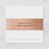 MODERN MINIMAL Streifen Muster luxuriöse Imitate R Quadratische Visitenkarte (Rückseite)