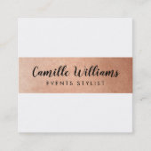 MODERN MINIMAL Streifen Muster luxuriöse Imitate R Quadratische Visitenkarte (Vorderseite)