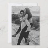 Modern Minimal String Lights Photo Save the Date  (Rückseite)