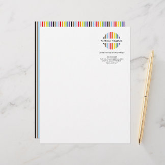 MODERN MINIMAL stripe logo rainbow pride LGBTQ Briefbogen
