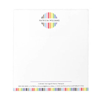 MODERN MINIMAL stripe logo rainbow pride LGBTQ Notizblock