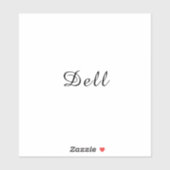 Modern Minimal Stylish Dell Design Aufkleber (Blatt)