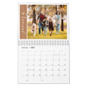 Modern Minimal Terracotta One Photo Family Kalender (Jan 2027)