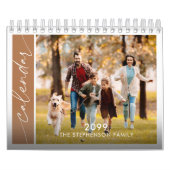 Modern Minimal Terracotta One Photo Family Kalender (Titelbild)