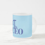 Modern Minimal The CEO Blue Mattglastasse (VorderseiteRechts)