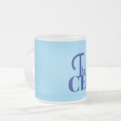 Modern Minimal The CEO Blue Mattglastasse (Vorderseite Links)