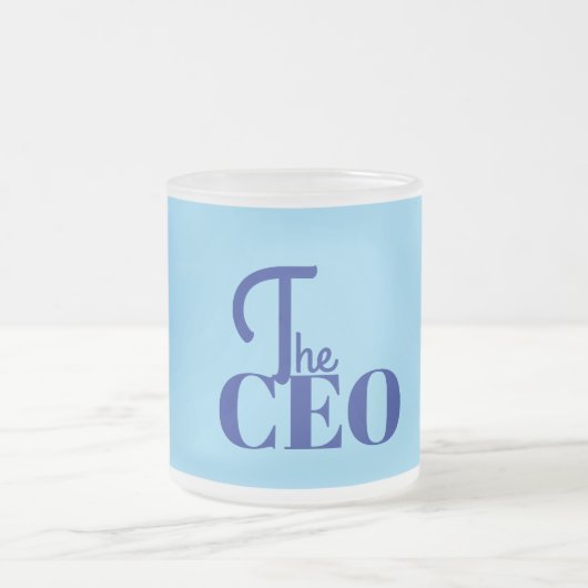 Modern Minimal The CEO Blue Mattglastasse (Mittel)