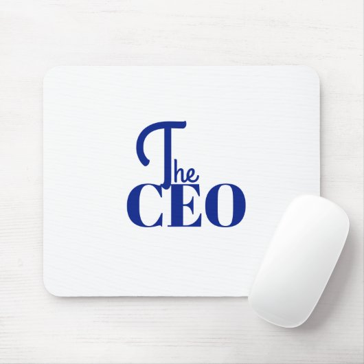 Modern Minimal The CEO Blue Mousepad (Mit Mouse)