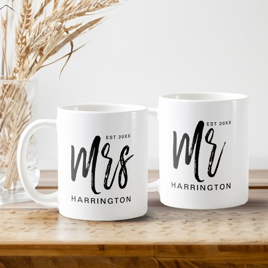 Modern & Minimal Typografie Mrs. Wifey Kaffeetasse