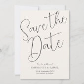Modern, Minimal, Typografie - Save the Date Karte (Vorderseite)