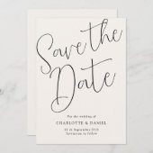 Modern, Minimal, Typografie - Save the Date Karte (Vorne/Hinten)