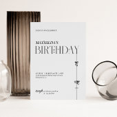 Modern Minimal typography Birthday Invitation Einladung