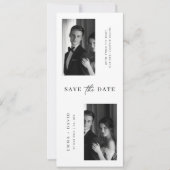 Modern Minimal Typography Bookmark Photo Wedding Save The Date (Vorderseite)
