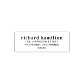 Modern minimal typography name return address  permastempel (Design)