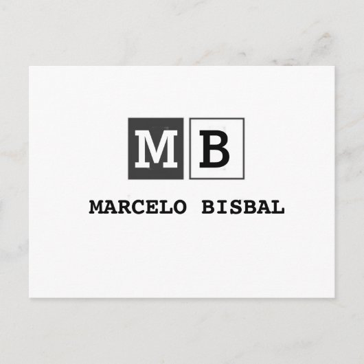 Modern Minimal Typography White Paper Square Postkarte (Vorderseite)