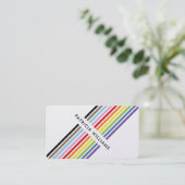 MODERN MINIMAL unique stripe rainbow pride LGBTQ Visitenkarte (Stehend Vorderseite)