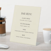 Modern Minimal Wedding Bar Menu Sign Sockelschild (In SItu)