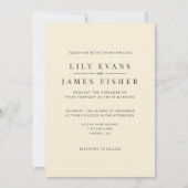 Modern Minimal Wedding Invitation Einladung (Vorderseite)