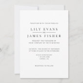 Modern Minimal Wedding Invitation Einladung (Vorderseite)