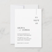 Modern Minimal Wedding Invitation Einladung (Vorderseite)