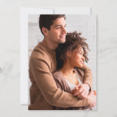 Modern Minimal Wedding Invitation Photo on Back Einladung (Rückseite)