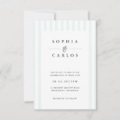 Modern Minimal Wedding Invitation with  Stripe Einladung (Vorderseite)