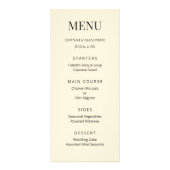 Modern Minimal Wedding Menu Werbekarte (Vorne)