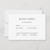 Modern Minimal Wedding RSVP Card Einladung (Vorderseite)