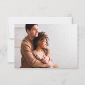 Modern Minimal Wedding RSVP Card Photo on Back Einladung (Rückseite)