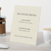 Modern Minimal Wedding Signature Drinks Sign Sockelschild (In SItu)