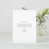 Modern Minimal Wedding Thank You Card with Photo Dankeskarte (Stehend Vorderseite)