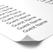 Modern Minimal Wedding Welcome Sign Poster (Ecke)