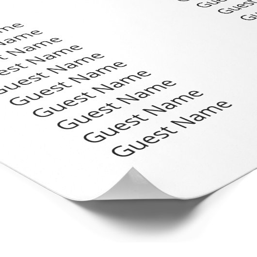 Modern Minimal Wedding Welcome Sign Poster (Ecke)