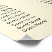 Modern Minimal Wedding Welcome Sign Poster (Ecke)