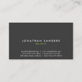 MODERN & MINIMAL weiß Visitenkarte (Rückseite)