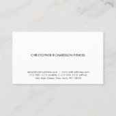 MODERN & MINIMAL weiß Visitenkarte (Rückseite)