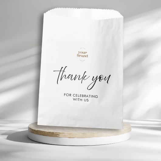 Modern Minimal White Event Thank You Script Logo  Geschenktütchen