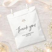 Modern Minimal White Event Thank You Script Logo  Geschenktütchen (Ausgeschnitten)