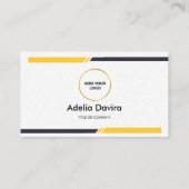 Modern Minimal White Gold Consultant Business Card Visitenkarte (Rückseite)