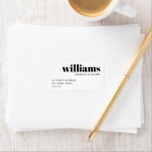 Modern minimal white return address adressaufkleber (Insitu)